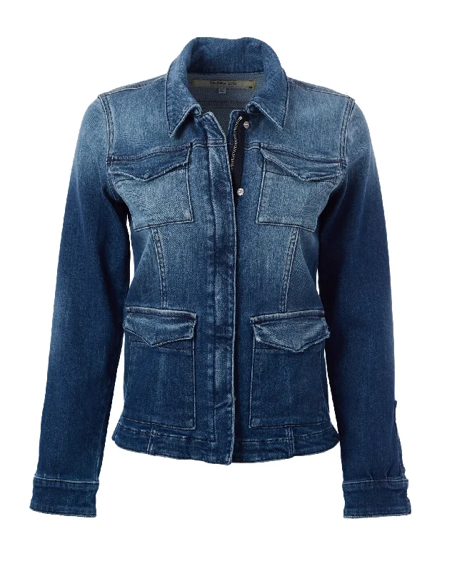 Beale Four Pocket Denim Jacket Belted Jacket Elasticated Jacket Padded Jacket