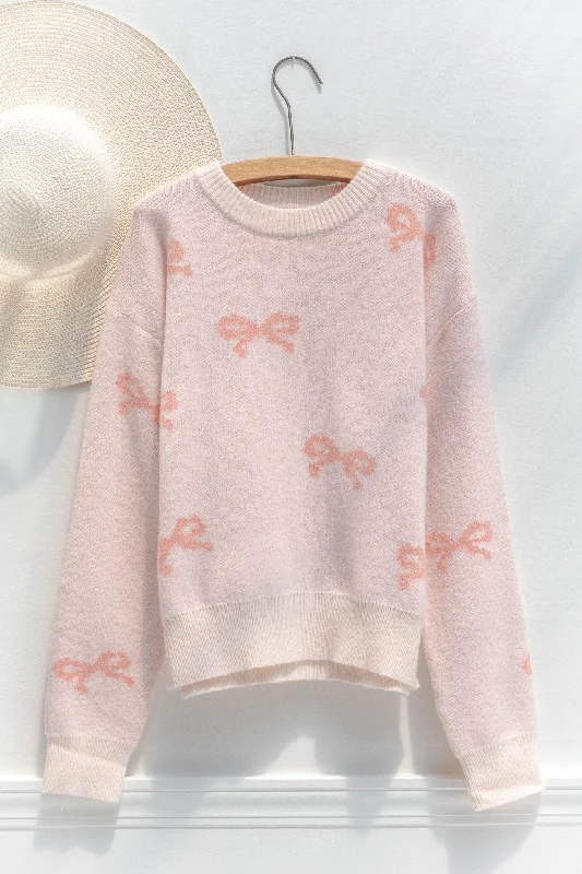 Cupid's Bow Pullover Sweater Seamless Knit Pullover