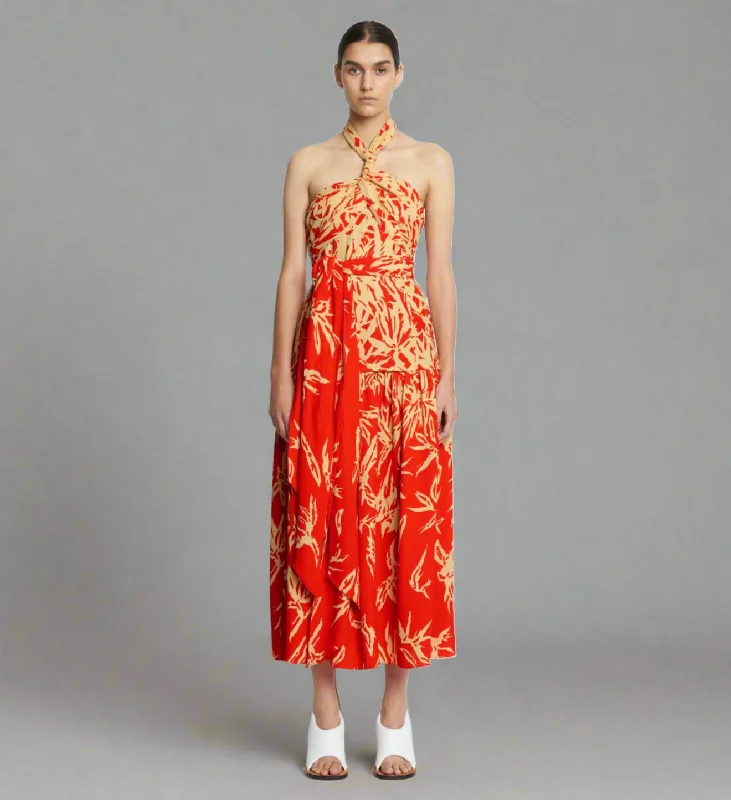 Proenza Schouler Dégradé Floral Halter Dress