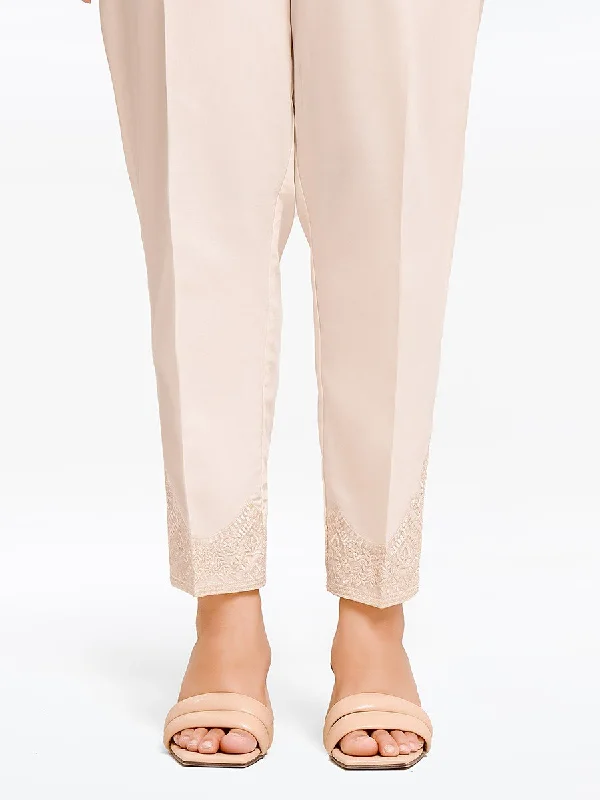 Women's Cream Trouser - EWBE23-76550 Trousers Office Stylish