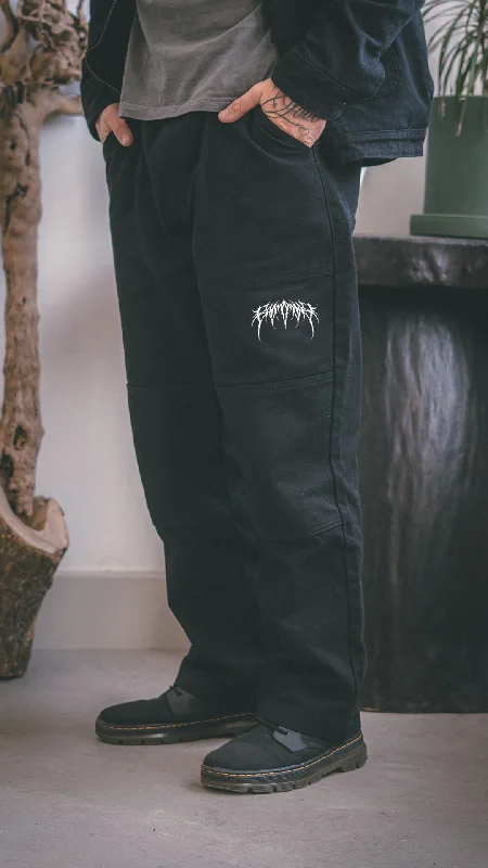 Metal Logo Canvas Trousers Trousers Travel Practical