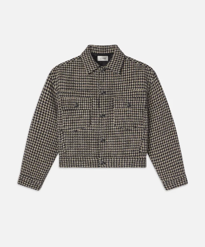 The Tweed Boxy Jacket Trench Coat Raincoat Waterproof Jacket