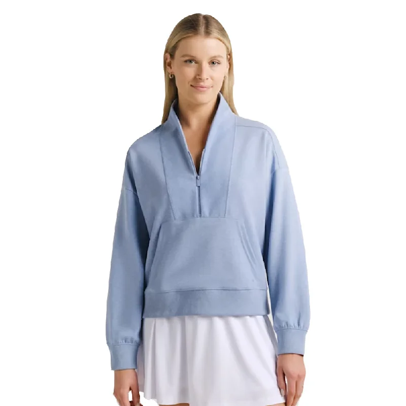 TravisMathew Bristol Womens Half Zip Golf Pullover Thick Cable Knit