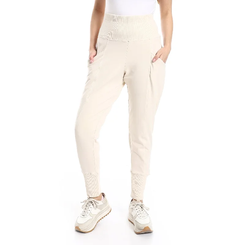 Elastic Waist Trousers - Merch Trousers fashionable trendy