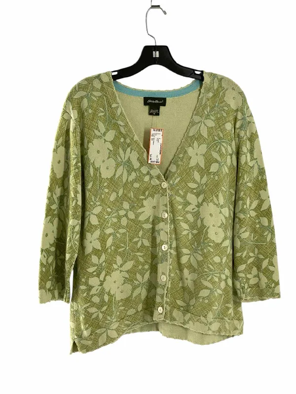 Eddie Bauer Size XL Green Sweater Spandex Rayon Corduroy