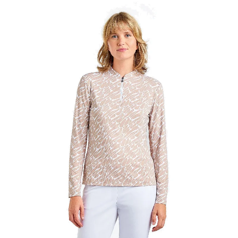 NVO Lolita Mock Neck Womens Golf Quarter-Zip Pullover Turtleneck Warm Pullover