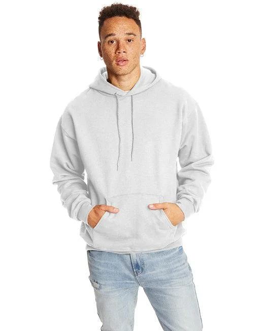 Hanes Adult 9.7 oz. Ultimate Cotton  90/10 Pullover Hooded Sweatshirt F170 Textured Knit Design