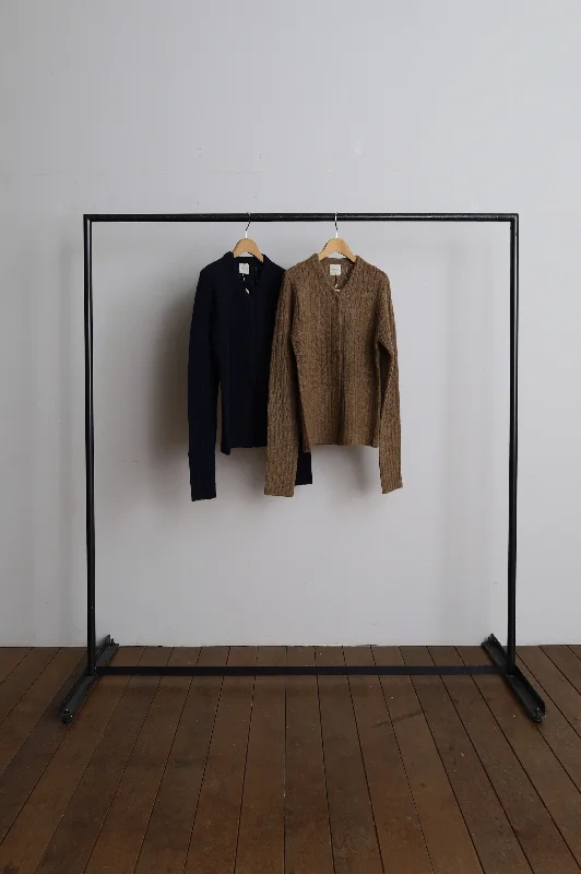 jonnlynx yak rib pullover Button Front Sweater