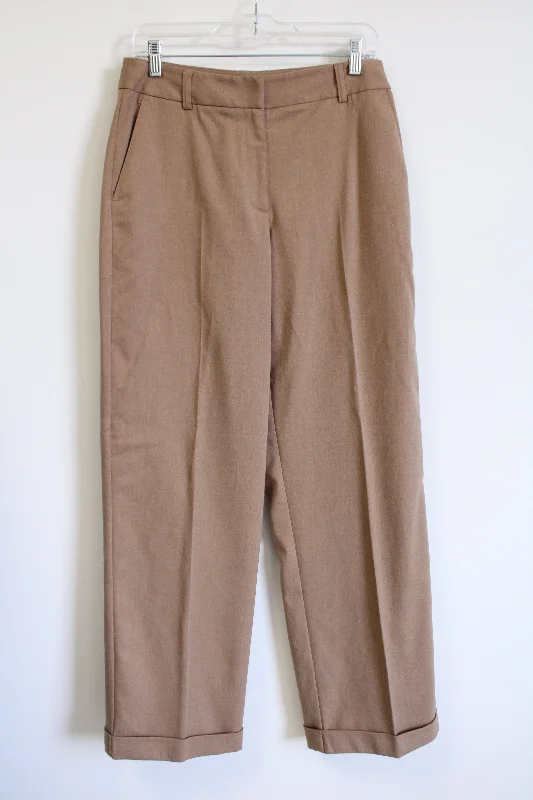 Liz Claiborne LizSport Tan Wide Leg Trouser | 10 Trousers chic fashionable
