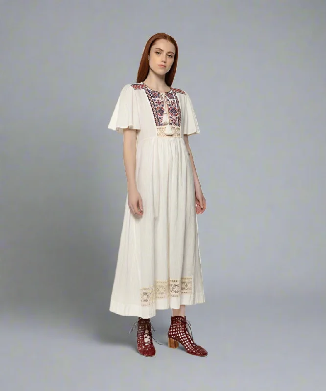 Forte Forte “brodèrie de fez” slub gauzy dress