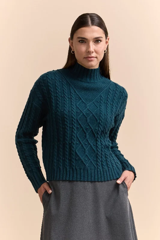 Oversized Cable-Knit Sweater Boxy Sweater Fitted Sweater A-Line