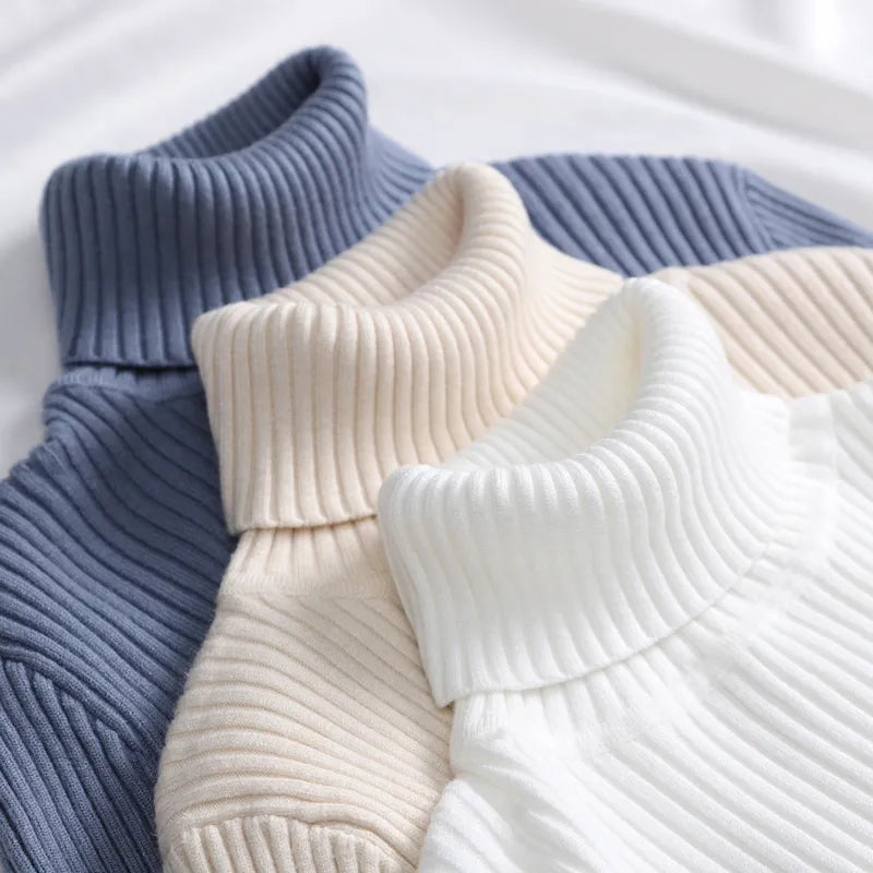Heliar Women Fall Turtleneck Sweater Knitted Soft Pullovers Cashmere Jumpers Basic Soft Sweaters For Women 2024 Autumn Winter Long Sleeve Pullover