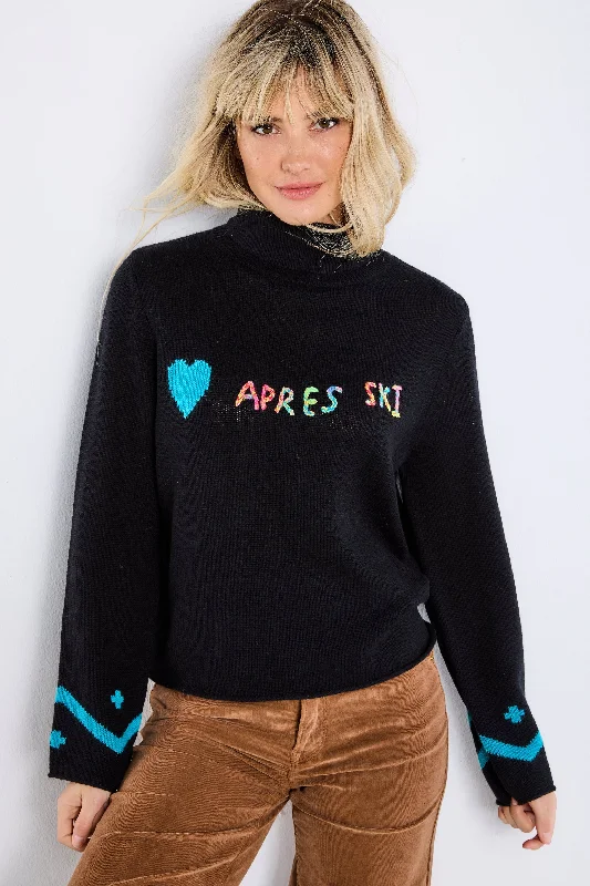Apres Ski Sweater Black - Lisa Todd Thin Thick Dense