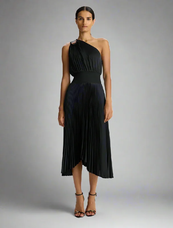 A.L.C Ruby Satin Pleated Dress