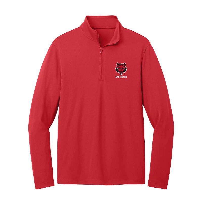 Arkansas State - NCAA Women's Basketball : Nissa Sam-Grant - Lightweight Quarter Zip Jacket Lace Jacket Ribbed Jacket Sequined Jacket