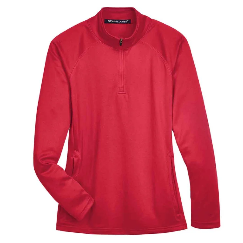 Devon & Jones - Women's 1/4 Zip Tech Shell Pullover (DG440W 52)