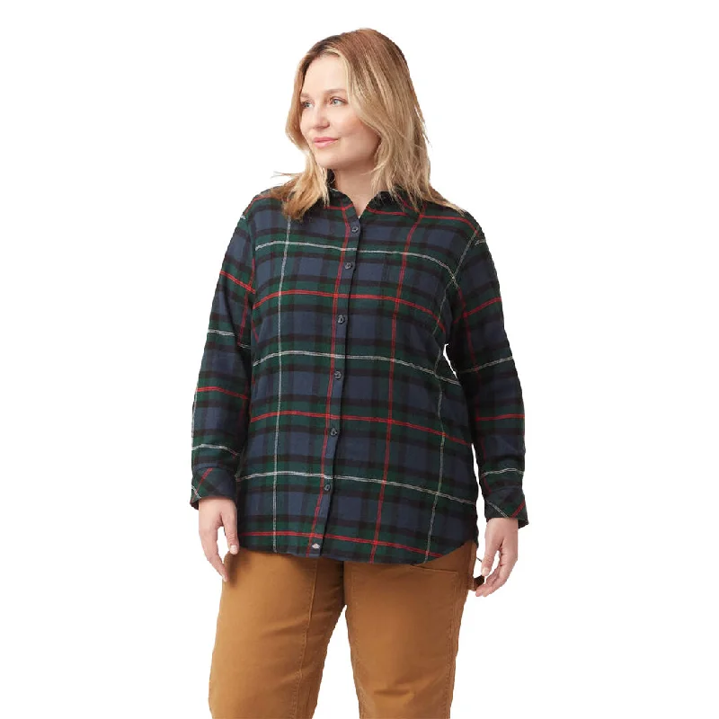 Dickies - Women's Long Sleeve Plaid Flannel Shirt (Plus Size) (FLW075A1W)