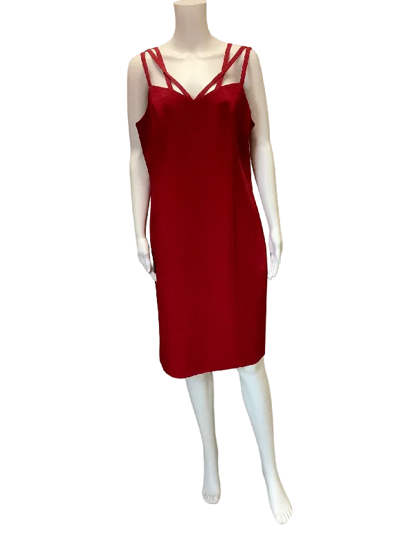 Laundry Sleeveless Knee Length Red Dress  Size: 10