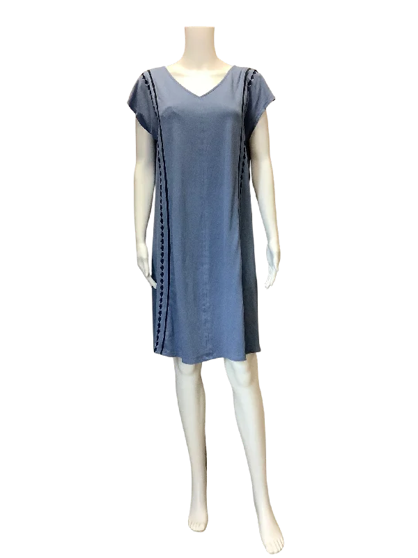 purejill Cap Sleeve Blue Dress  Size: S