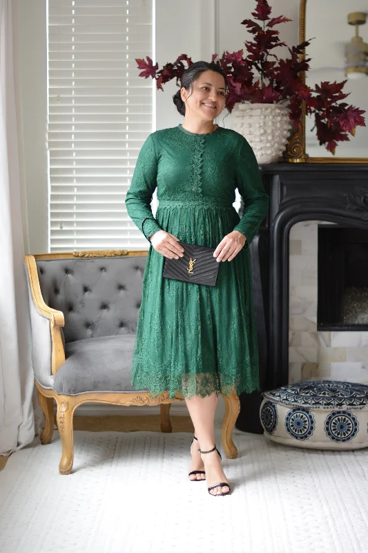 Sydney Emerald Green Lace Dress