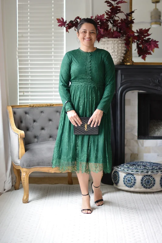 Sydney Emerald Green Lace Dress