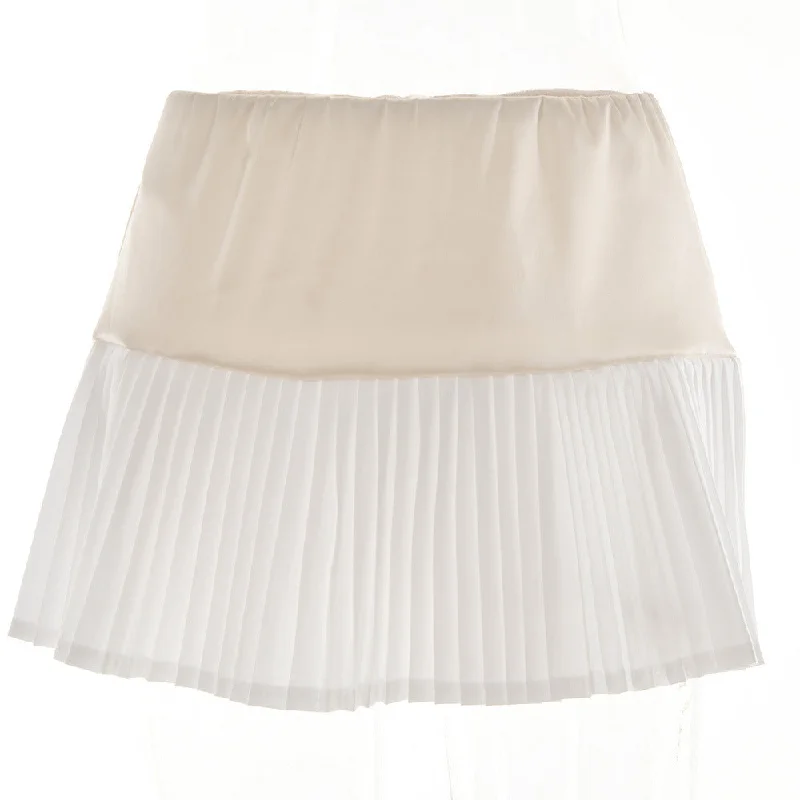 S / Pleated bottom skirt