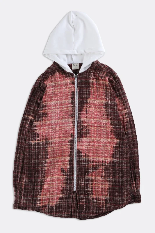 Unisex Rework Hooded Flannel - Women-M, Men-S