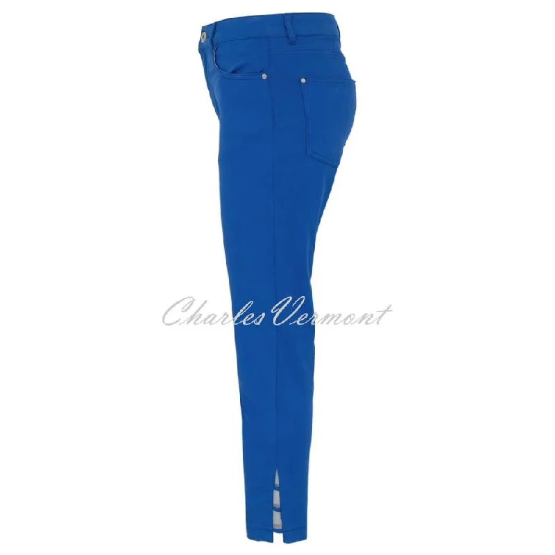 Dolcezza Cropped Jean With Ankle Detail - Style 23202 (Royal Blue)