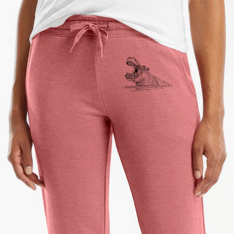 Hippo - Hippopotamus amphibius - Women's Cali Wave Jogger Sweatpants