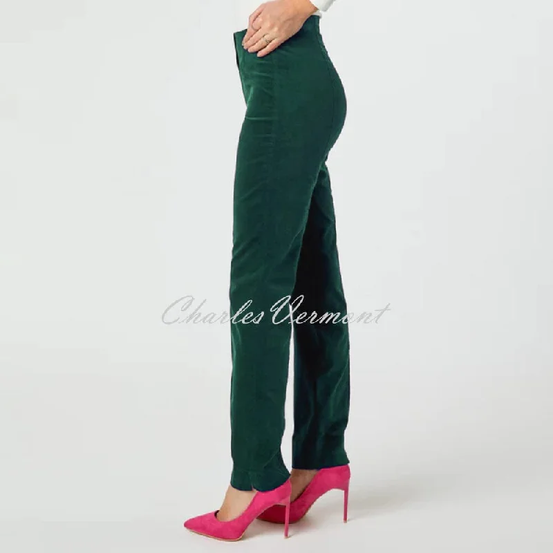 Robell Marie Trouser 51414-54362-79 (Emerald Green Velvet) - SHORTER LENGTH 29''