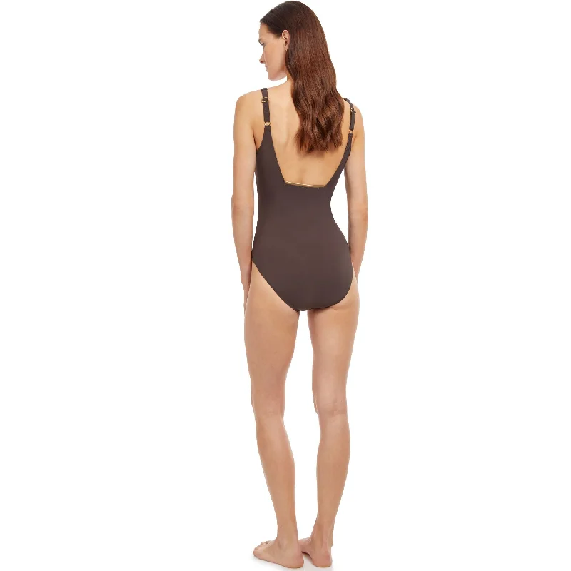 Onyx Square Neck One Piece