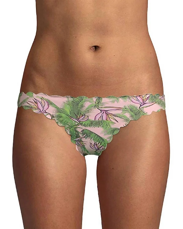 Women's Bermuda Reversible Seamless Bikini Bottom In Botanical Print