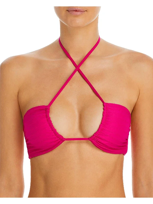 Womens Lined Nylon Bikini Swim top