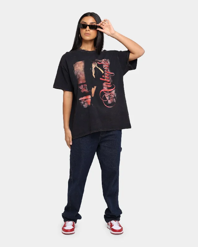 Aaliyah Red Brick Vintage T-Shirt Black Wash