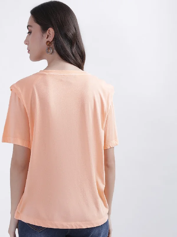 Dkny Peach Fashion Logo Regular Fit T-Shirt