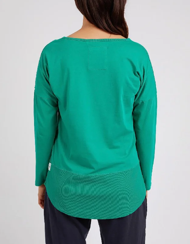 Fundamental Long Sleeve Rib Tee - Goodness Green