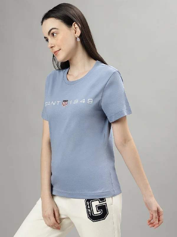 Gant Blue Fashion Logo Regular Fit T-Shirt