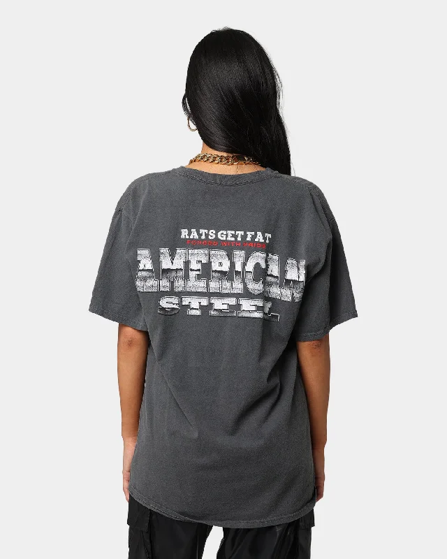 Rats Get Fat American Steel Vintage Tee Black Dye