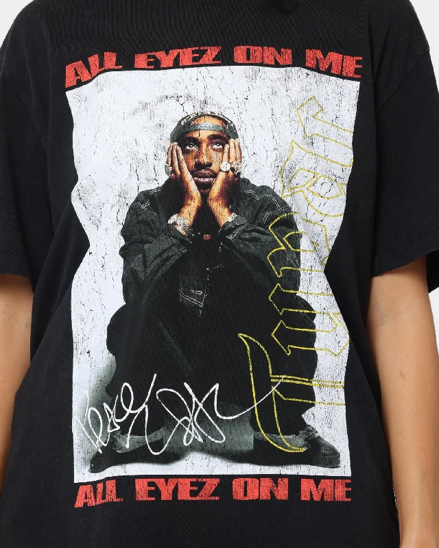 Tupac Eyez On Me Signature Vintage T-Shirt Washed Black