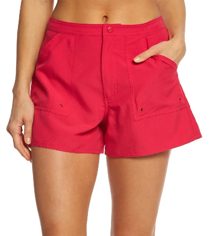 Maxine Solids Woven Board Shorts Strawberry