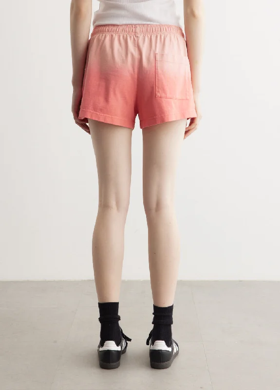 Serif Logo Embroidered Disco Shorts