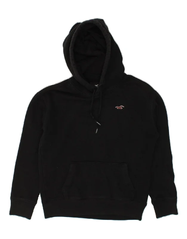 HOLLISTER Mens Hoodie Jumper XS Black Cotton