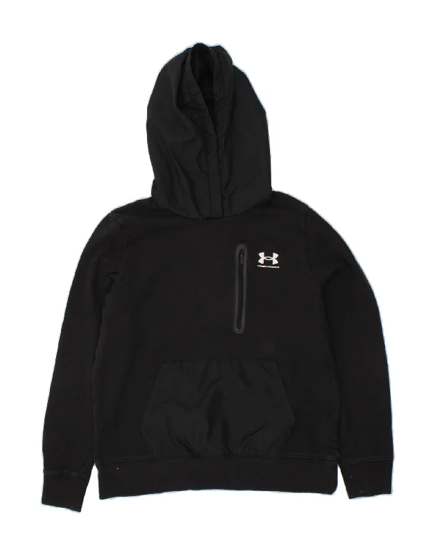 UNDER ARMOUR Mens Hoodie Jumper Medium Black Cotton