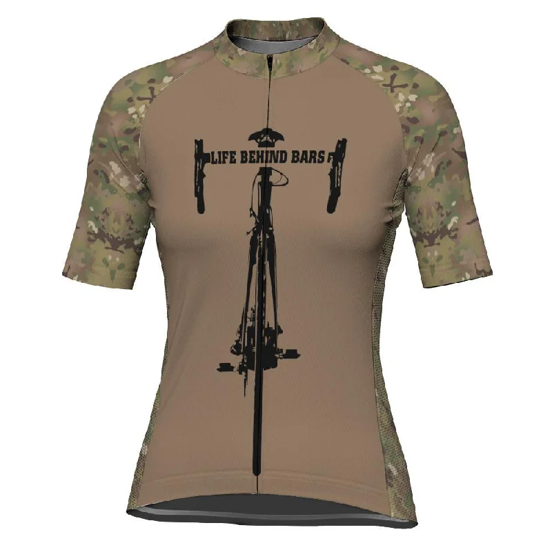 Camo Short Sleeve Cycling Jersey for Women