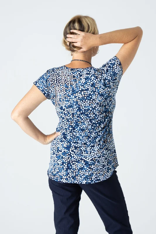 Pebbles Print Short Sleeve Jersey Top