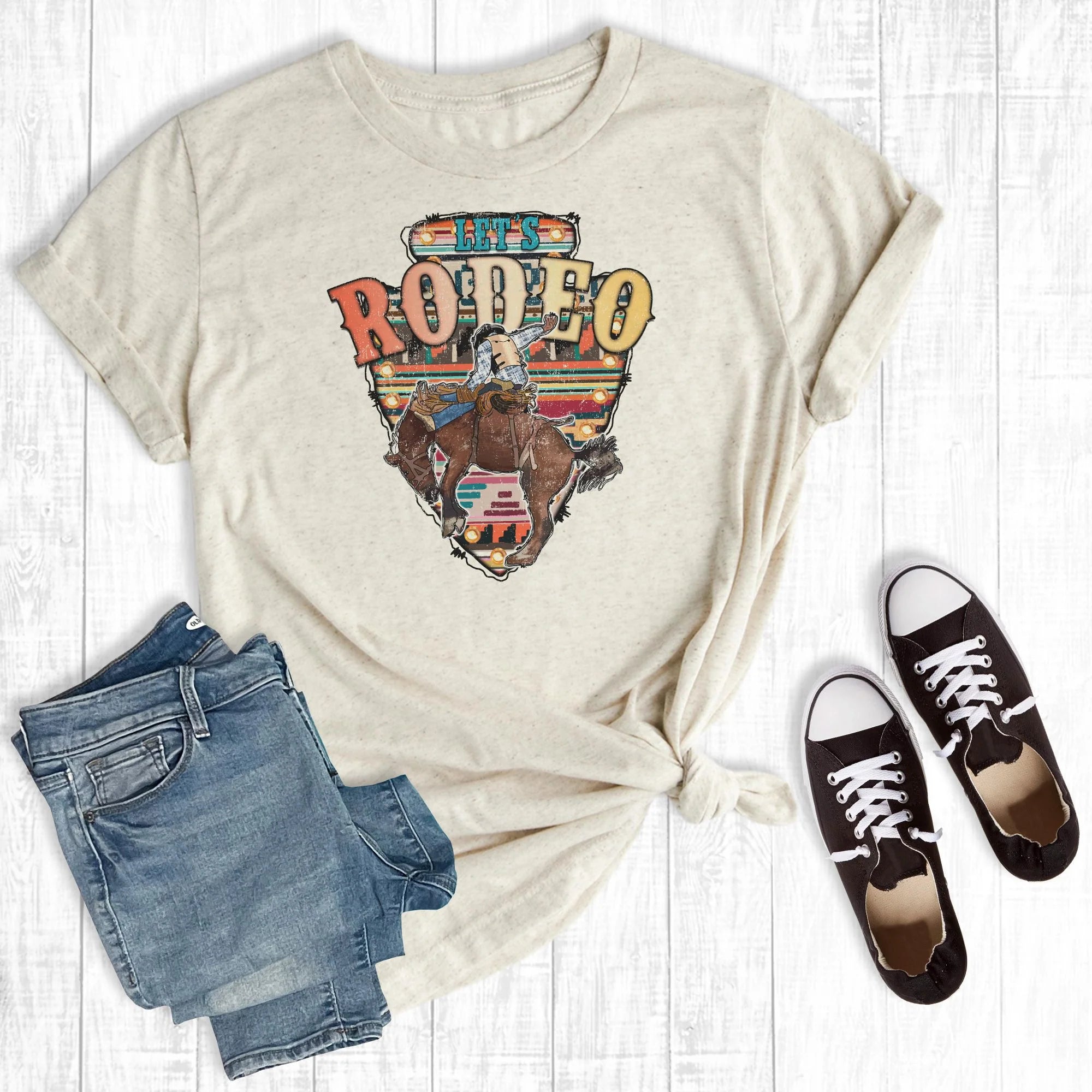 Let's Rodeo Marquee Arrow Tee