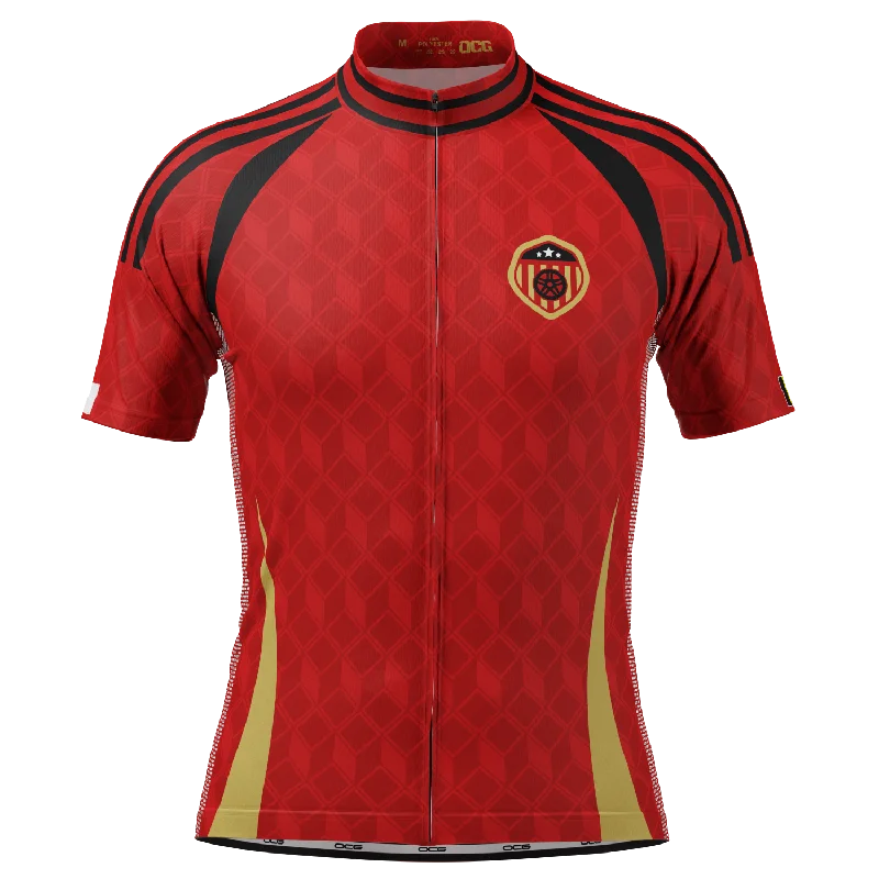 Men's Belgium Soccer Short Sleeve Cycling Jersey