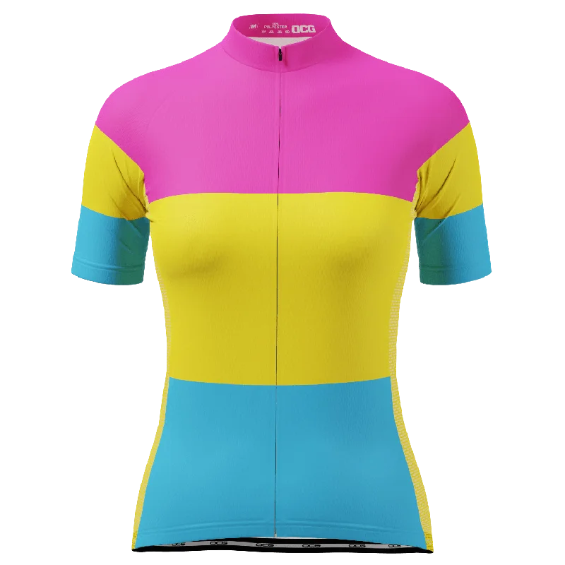 Women's LGBT Pansexual Pride Short Sleeve Cycling Jersey